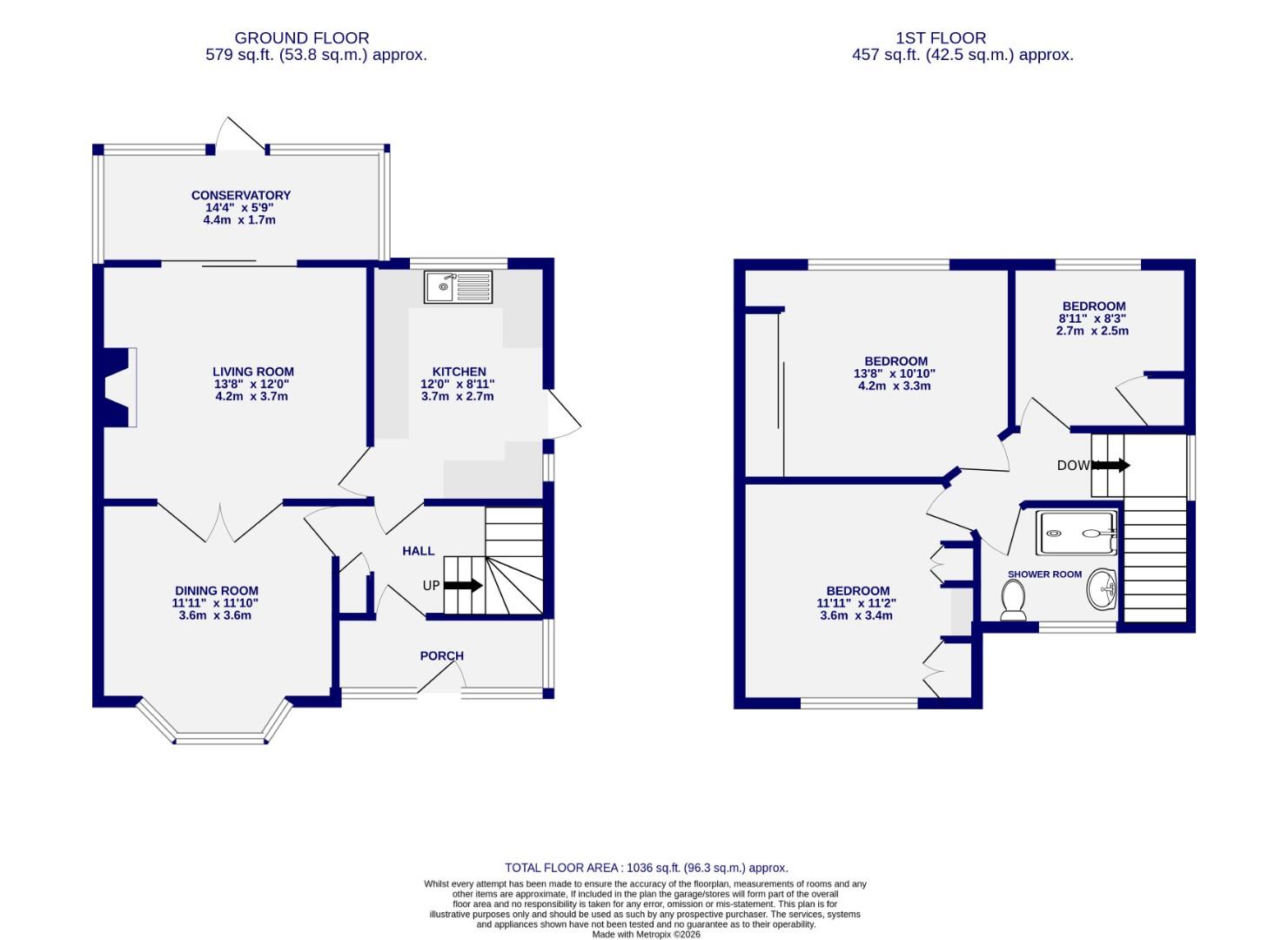 Floorplans For Grange Lane, Acomb, York