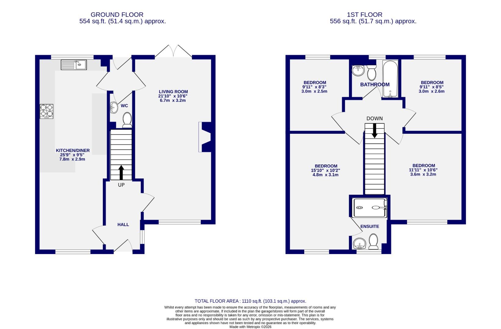 Floorplans For Carnoustie Close, Off Beckfield Lane, York