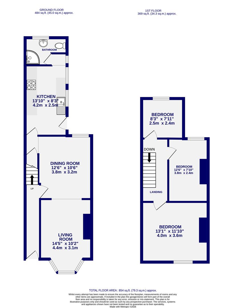 Floorplans For Garnet Terrace, York, YO24 4XX