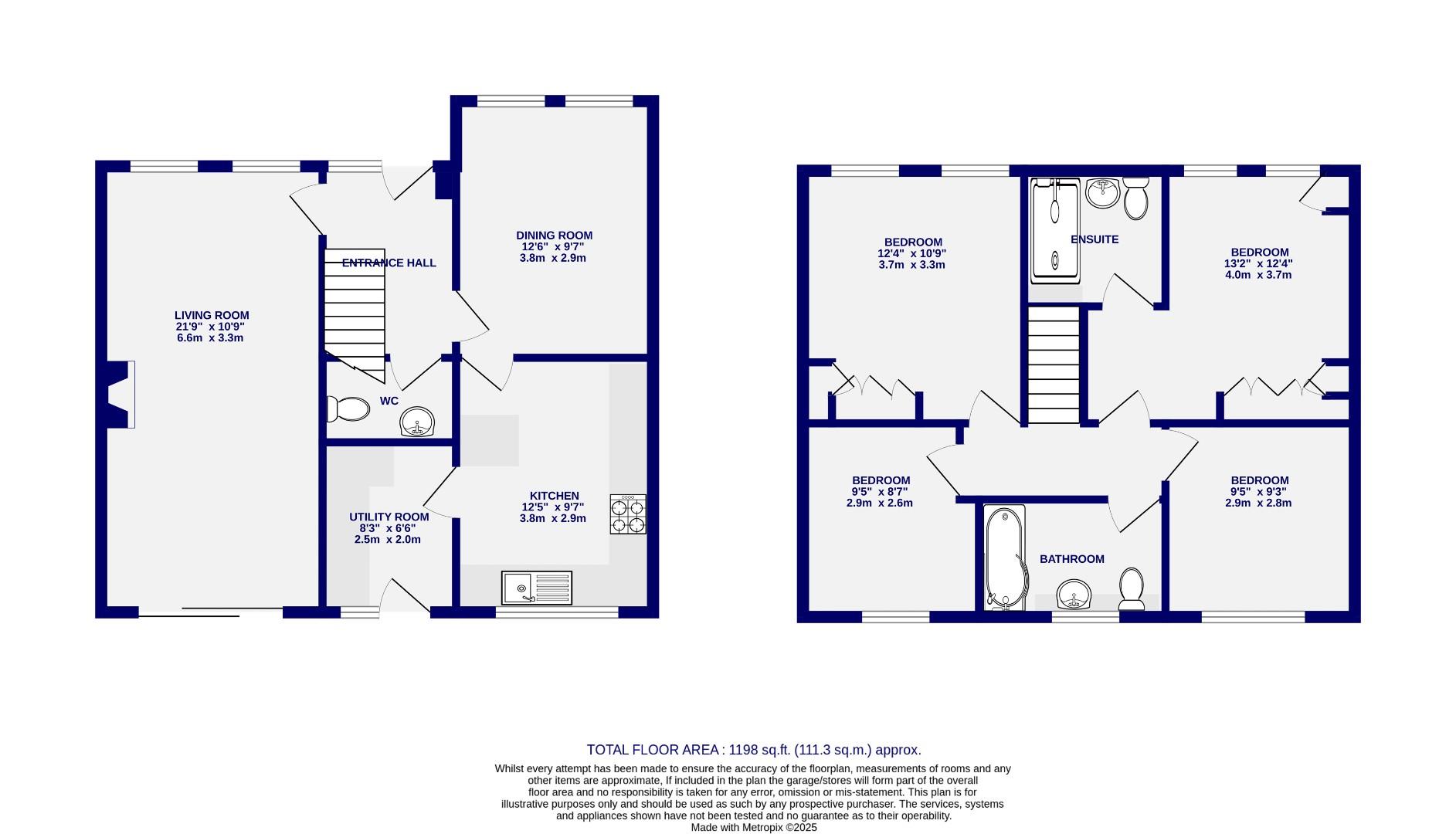 Floorplans For Bond Lane, Appleton Roebuck, York