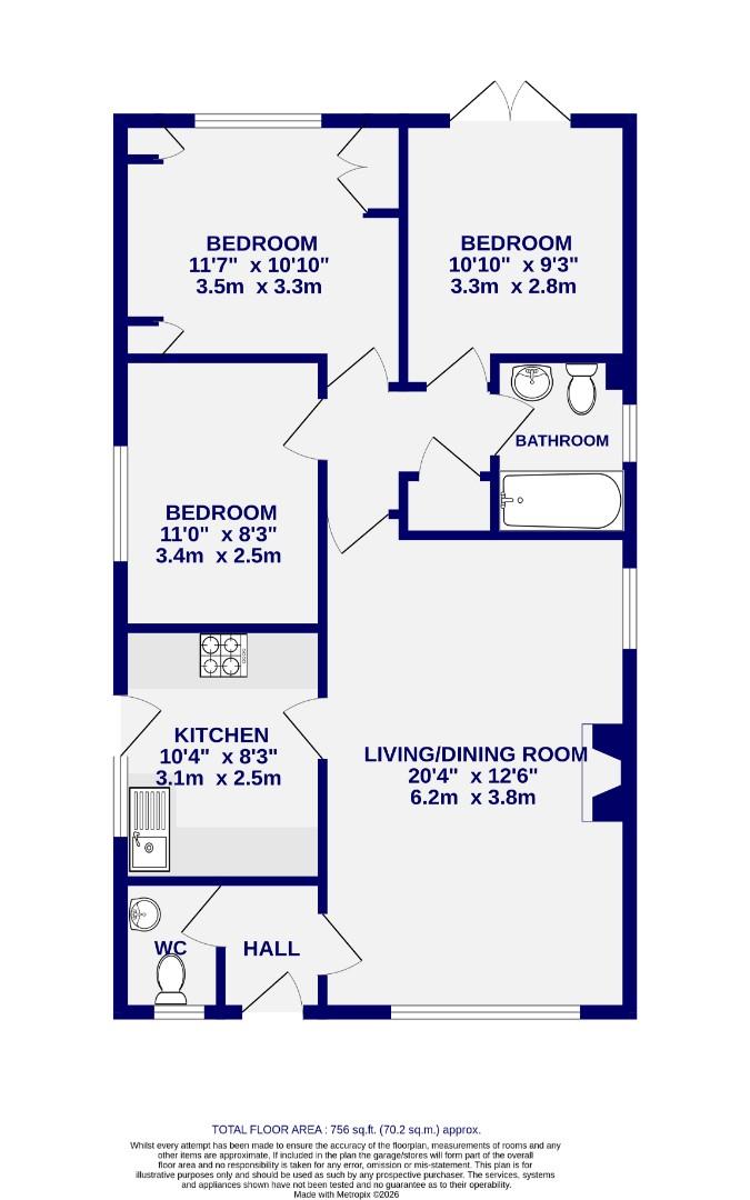 Floorplans For Moorfield Way, Wilberfoss, York