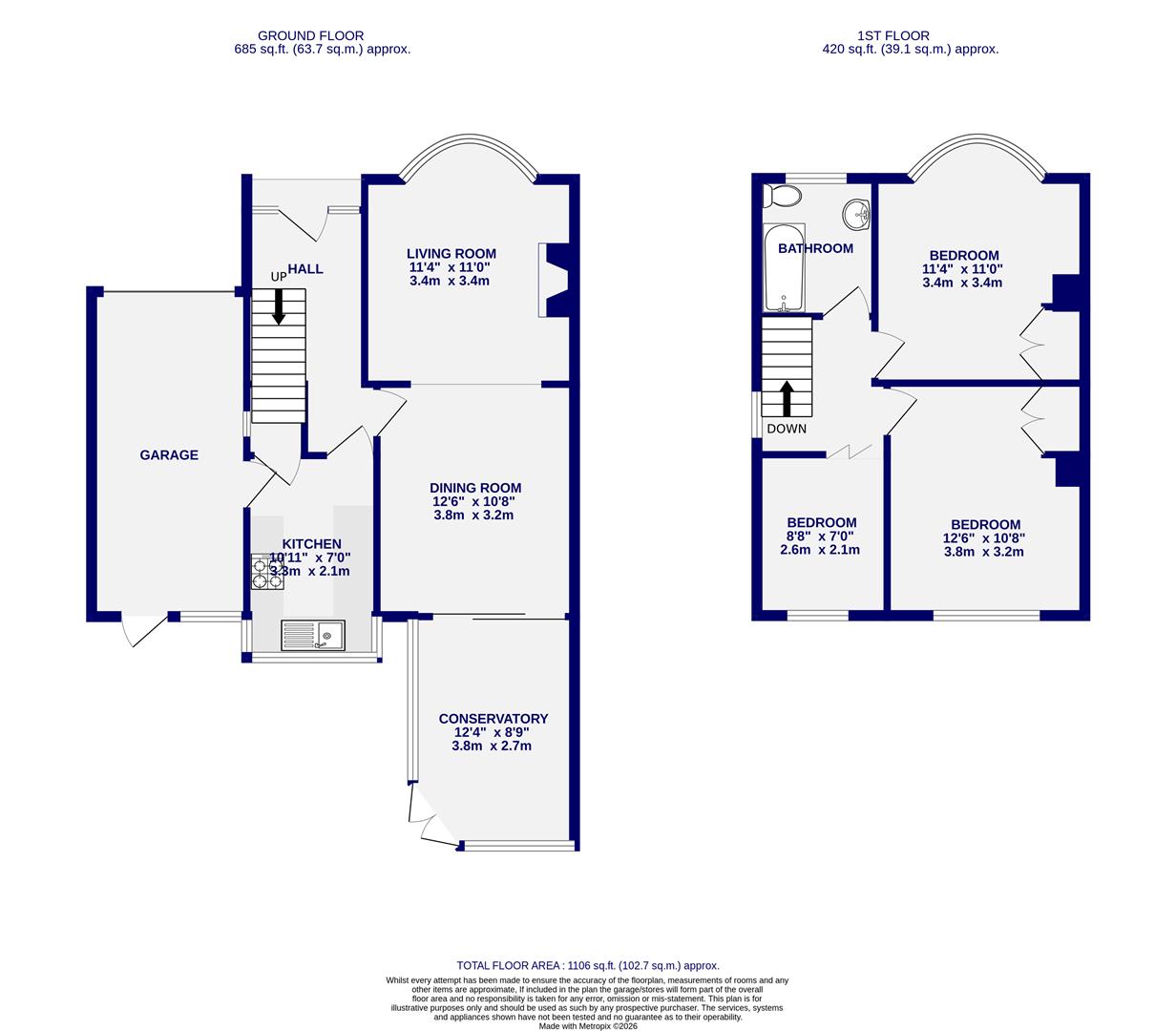 Floorplans For Thirkleby Way, Osbaldwick, York, YO10 3QA