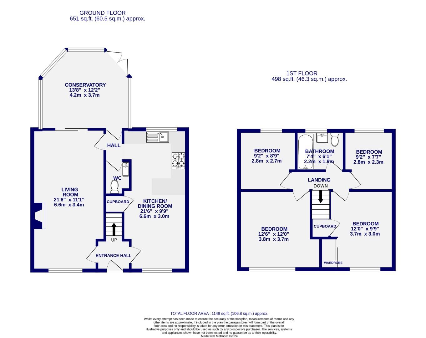 Floorplans For Eden Close, Woodthorpe, York