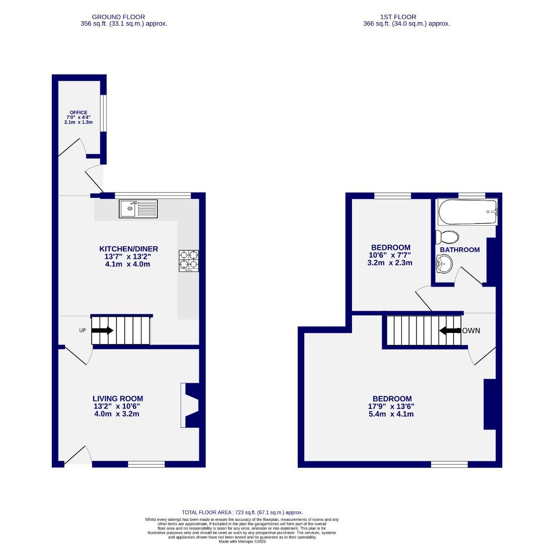 Floorplans For Haughton Road, Off Burton Stone Lane, York