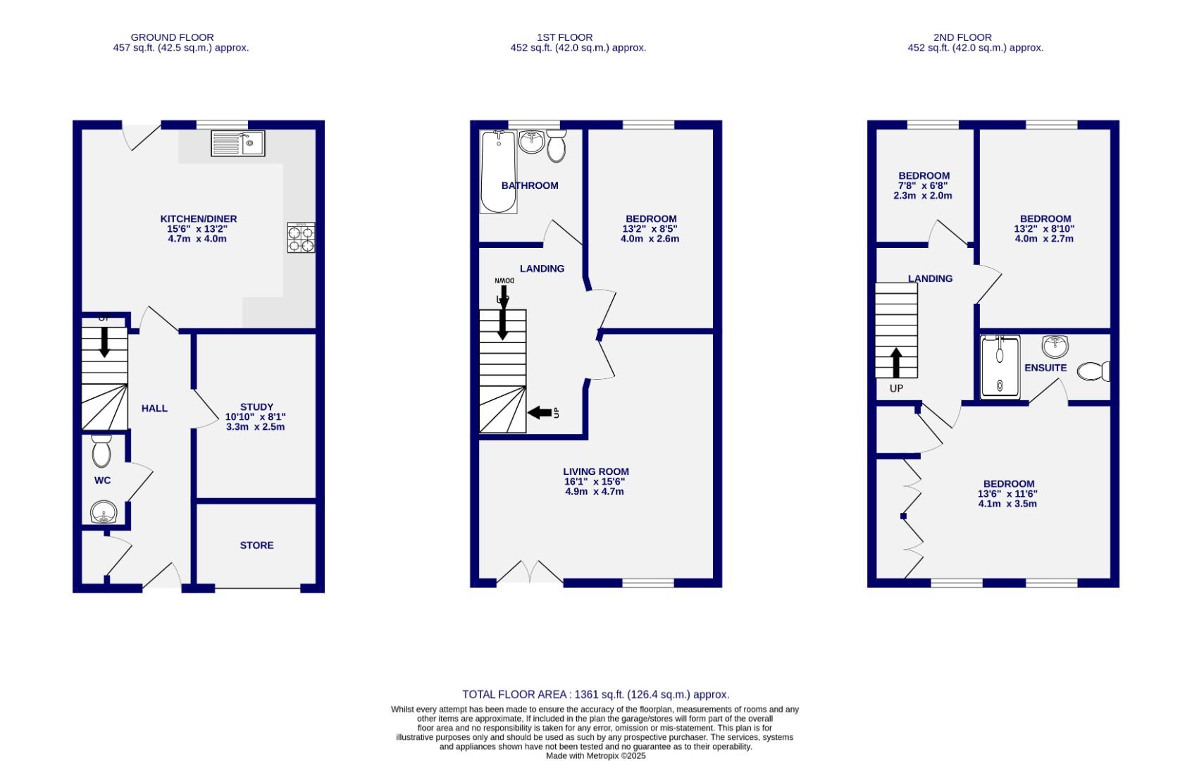 Floorplans For Didsbury Close, York