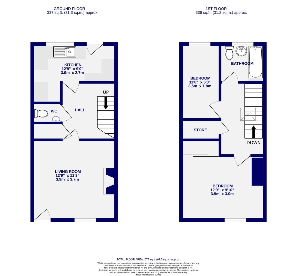 Floorplans For York Street, Dunnington, York