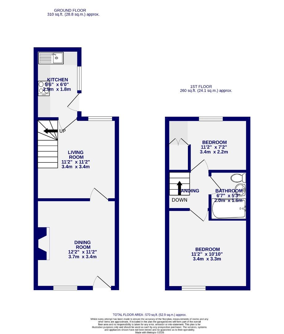 Floorplans For Ashville Street, Huntington Road, York