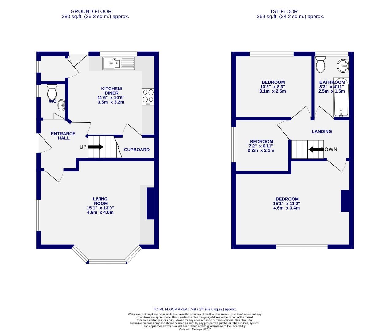 Floorplans For Danum Road, Fulford, York