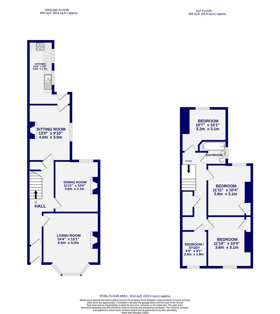 Floorplans For Harcourt Street, Heworth, York, YO31 0XG