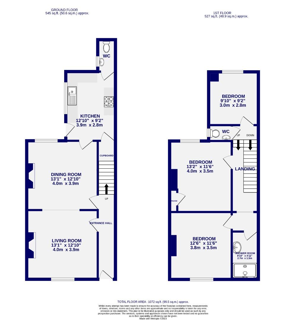 Floorplans For Anne Street, Bishopthorpe Road, York