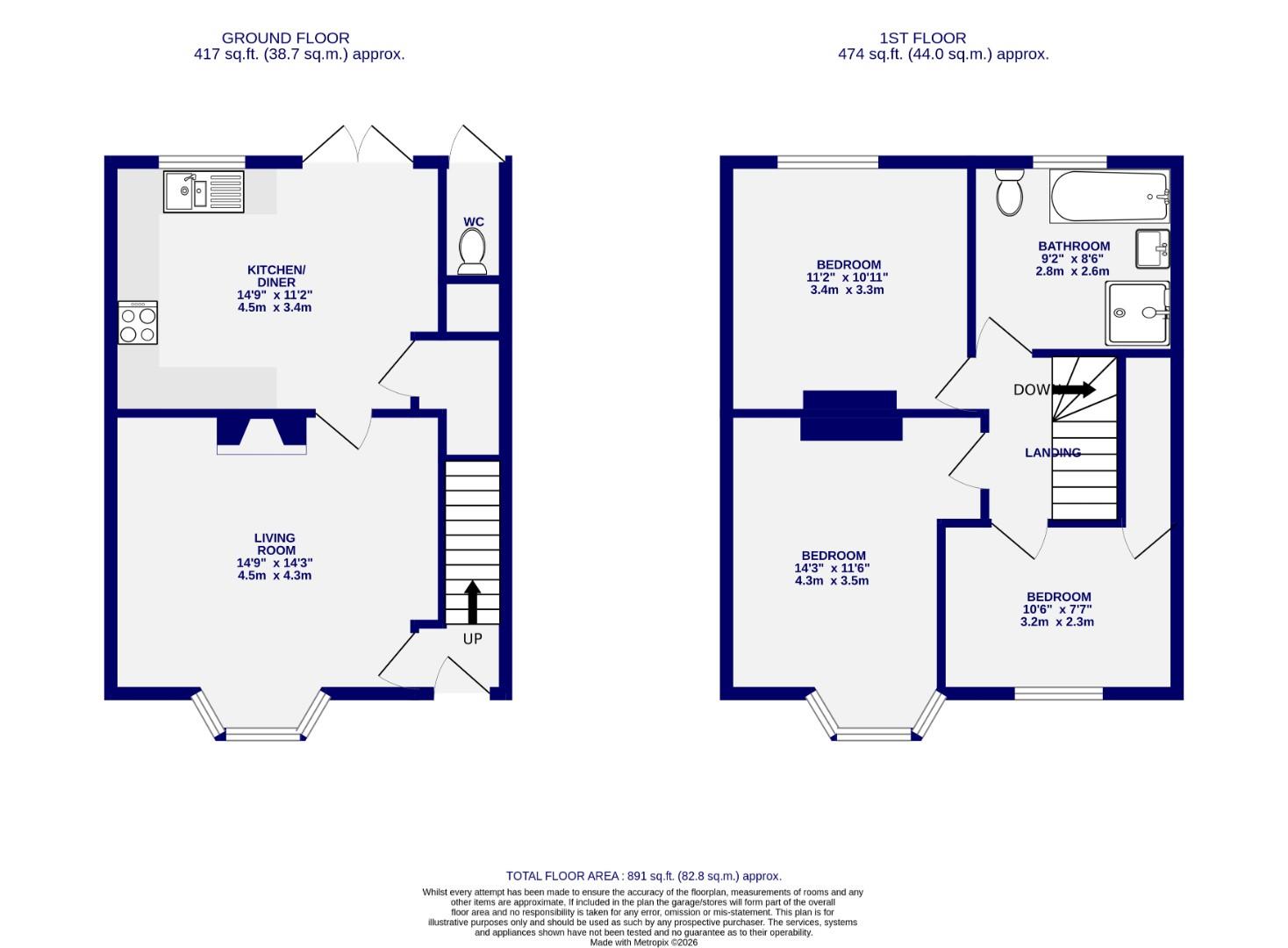 Floorplans For Middleton Road, Acomb, York