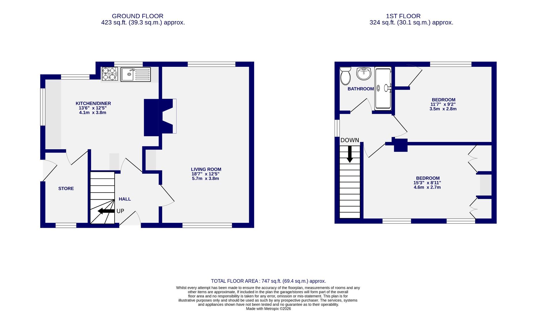 Floorplans For Branton Place, Chapelfields, York