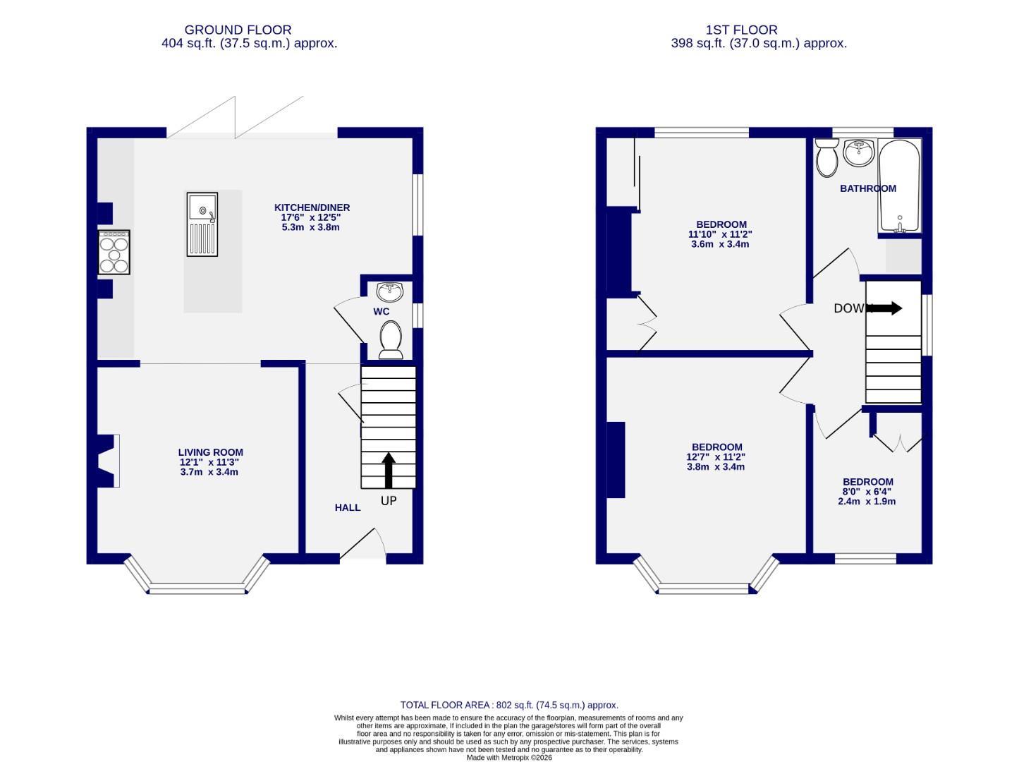 Floorplans For Devon Place, York, YO10 3HD