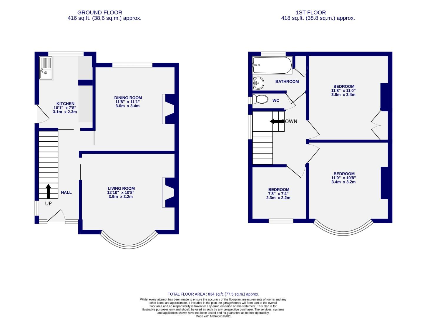 Floorplans For Malvern Avenue, Acomb, York