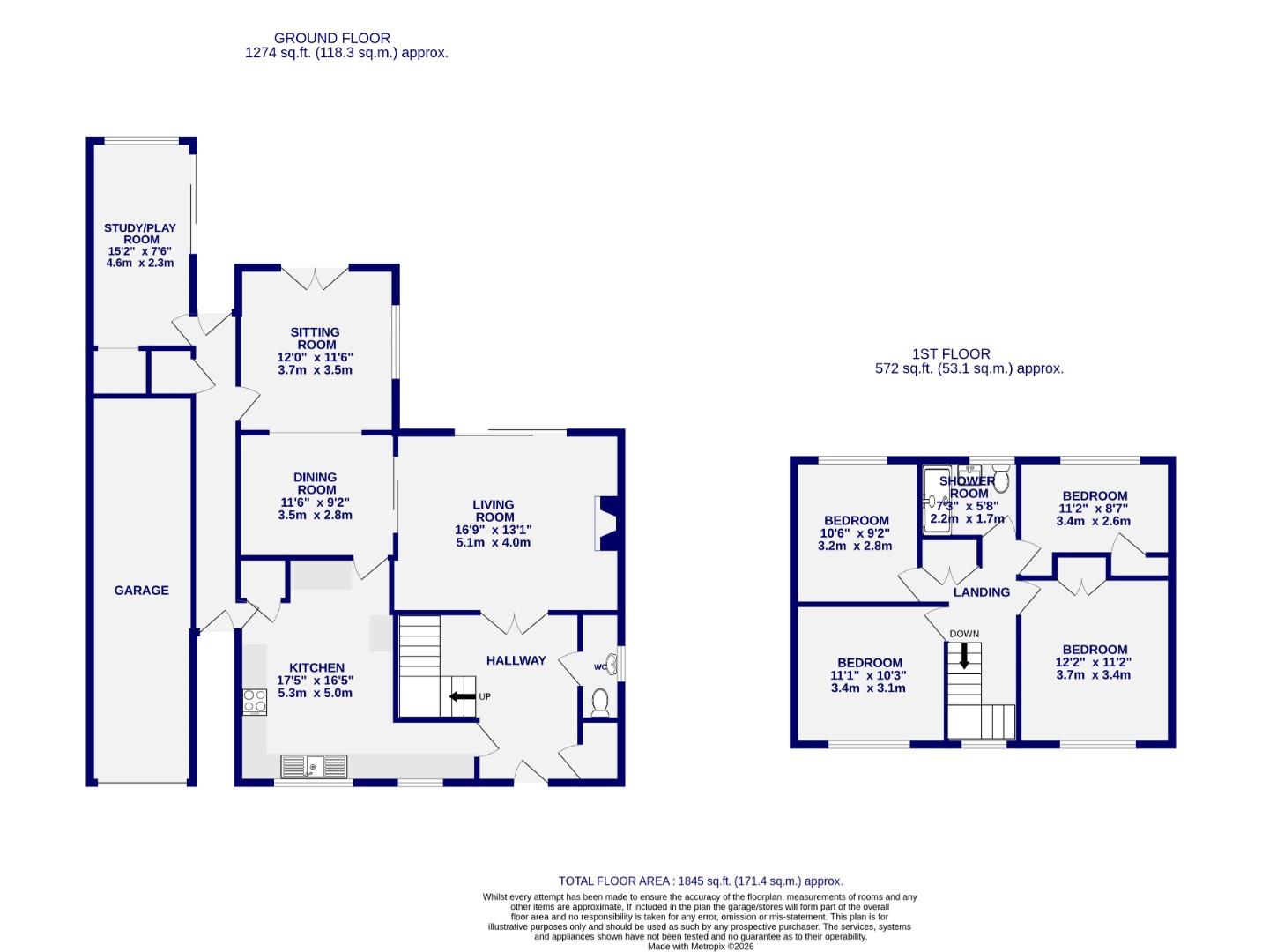Floorplans For St. Nicholas Crescent, Copmanthorpe, York