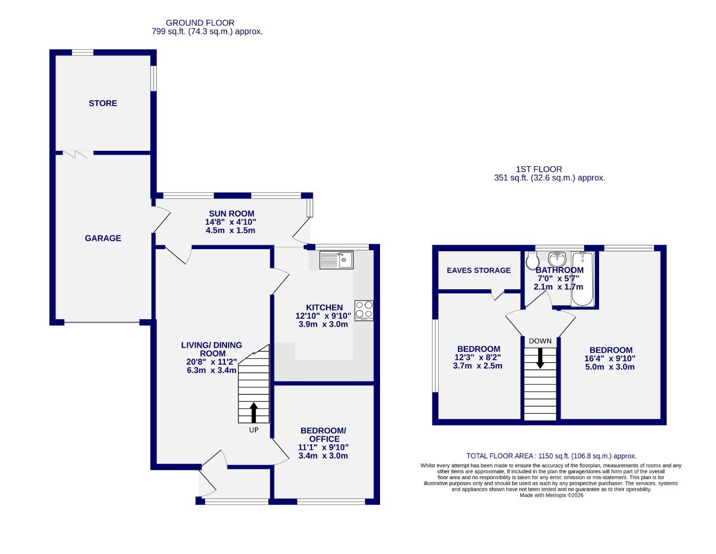 Floorplans For The Limes, Stockton On The Forest, York