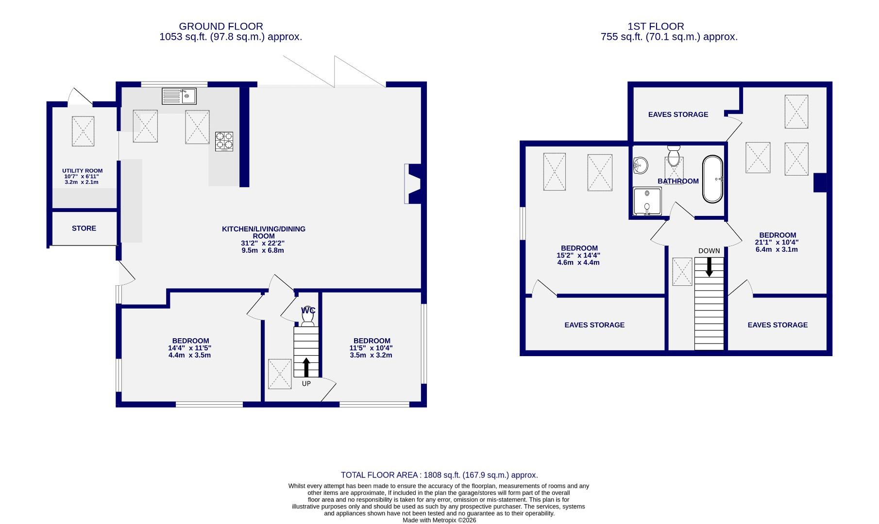 Floorplans For Beech Way, Upper Poppleton, York