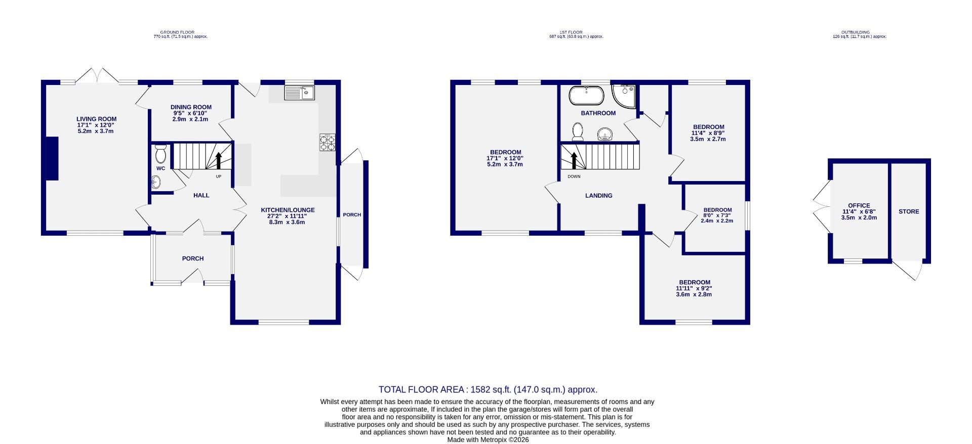 Floorplans For Wetherby Road, Rufforth, York