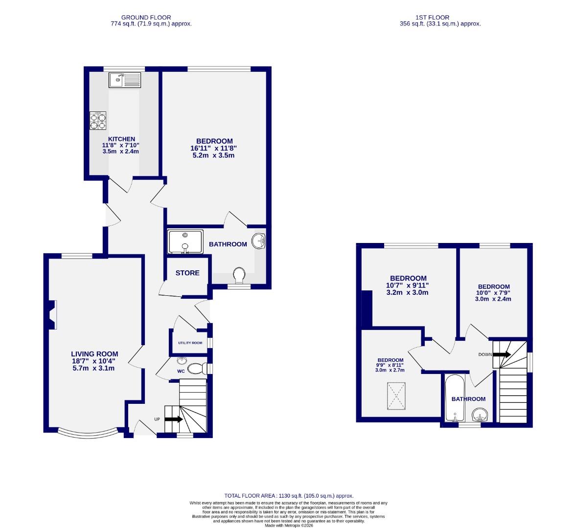 Floorplans For Penyghent Avenue, York