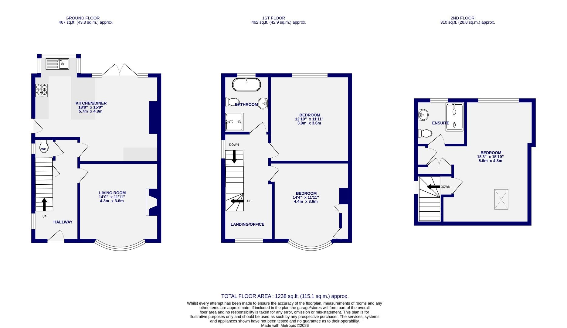 Floorplans For Farndale Avenue, York