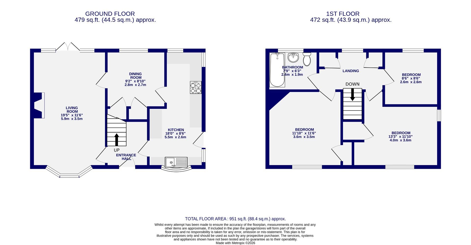 Floorplans For Fordlands Road, Fulford, York