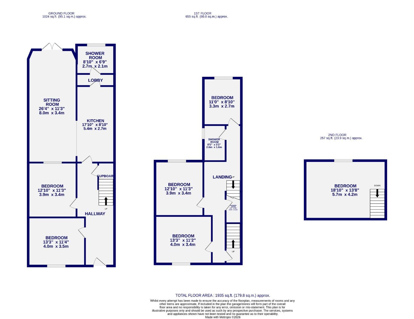 Floorplans For Clarence Street and Brook Street, York