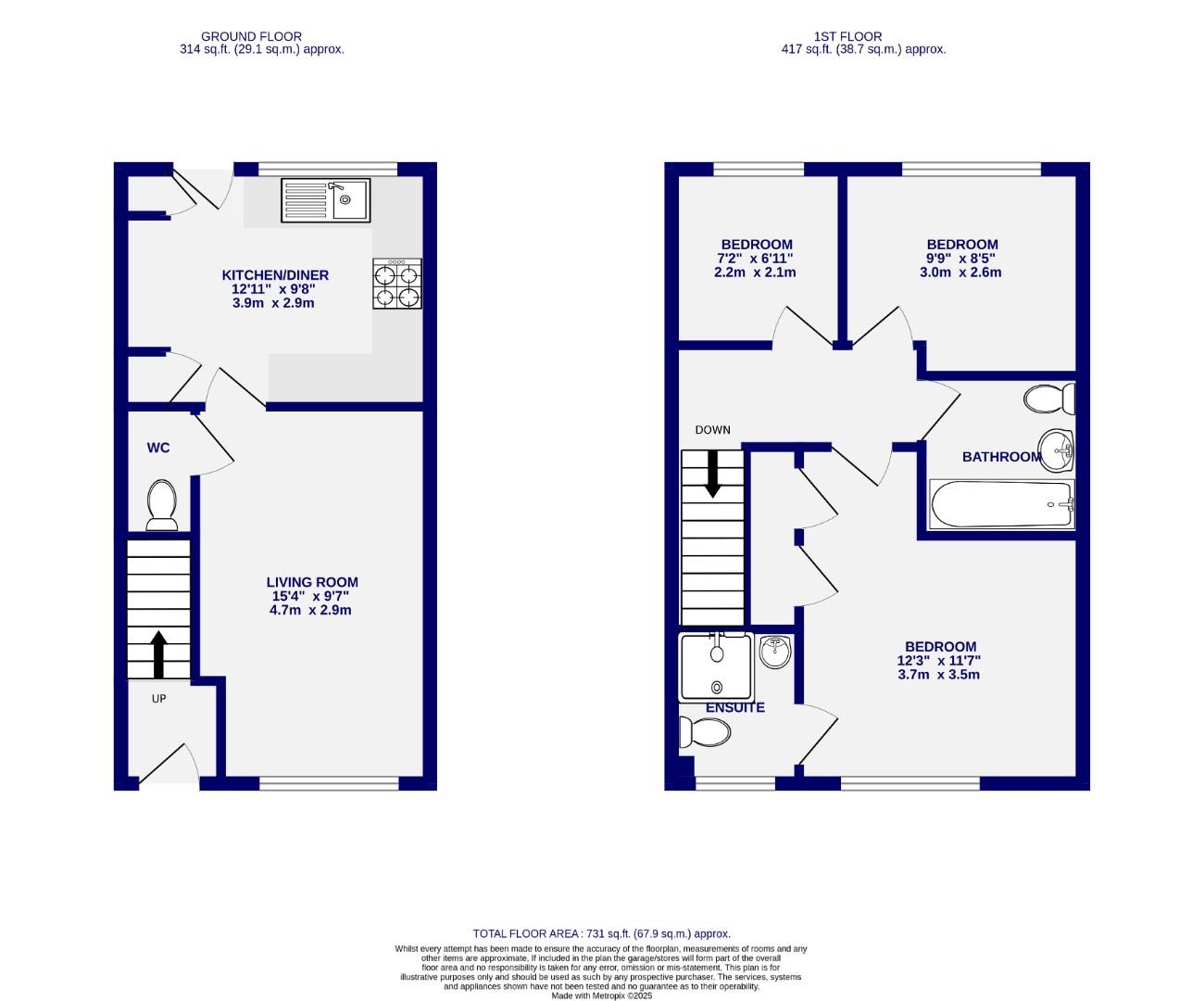 Floorplans For Regency Mews, Dringhouses, York
