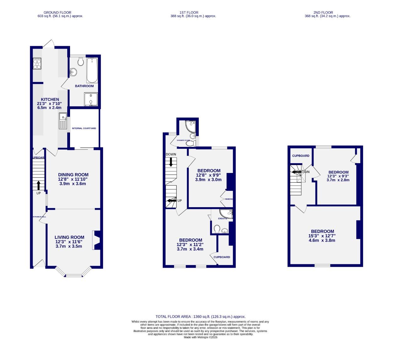 Floorplans For Claremont Terrace, York