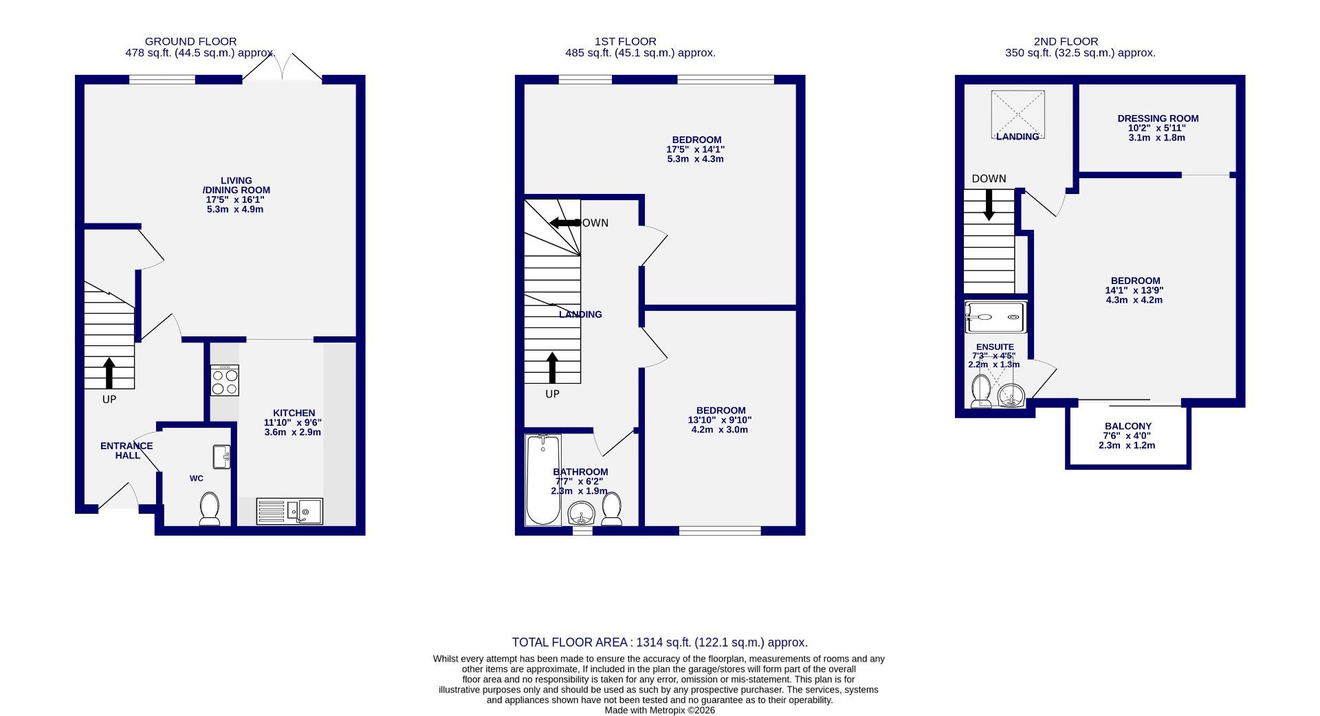 Floorplans For Derwent Way, Derwenthorpe, York