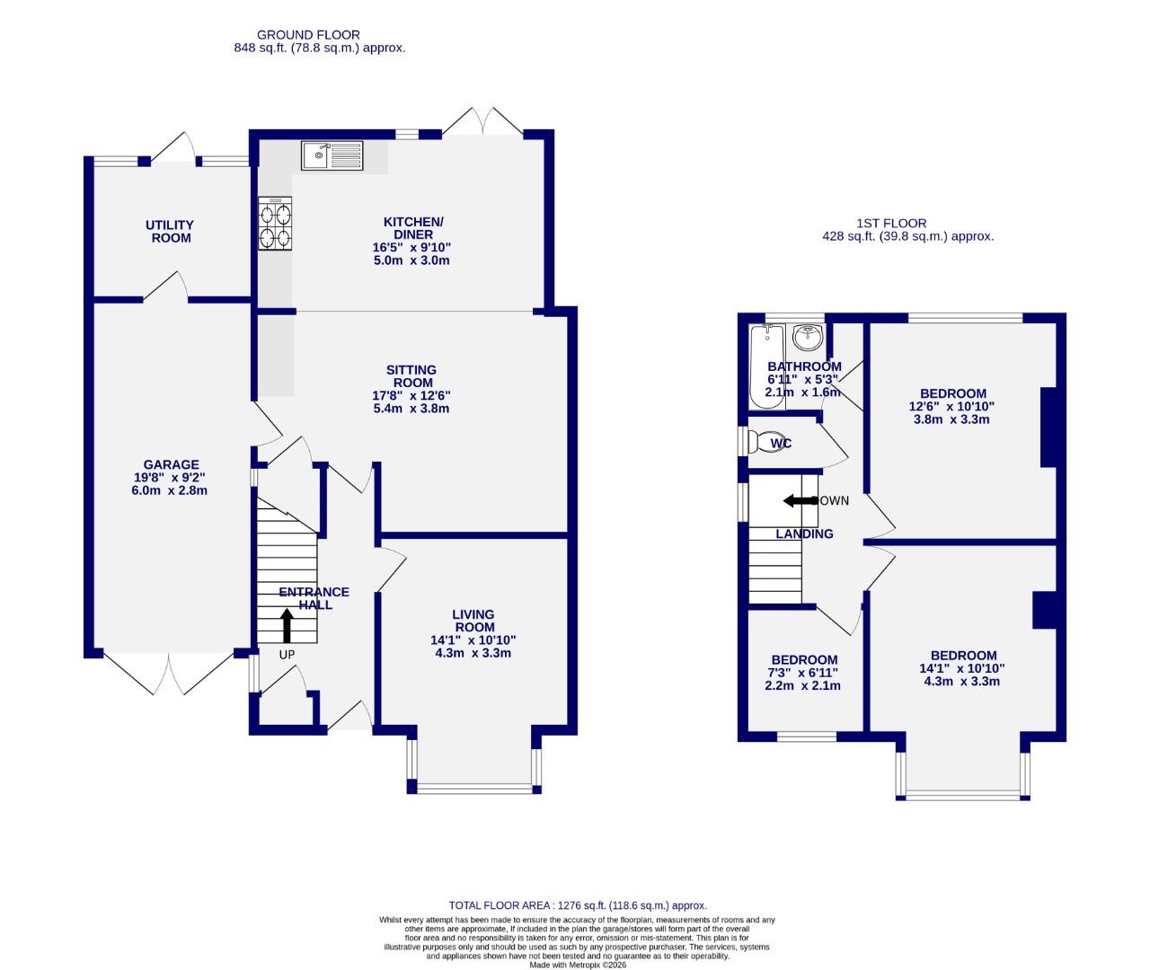 Floorplans For Melton Avenue, Rawcliffe, York