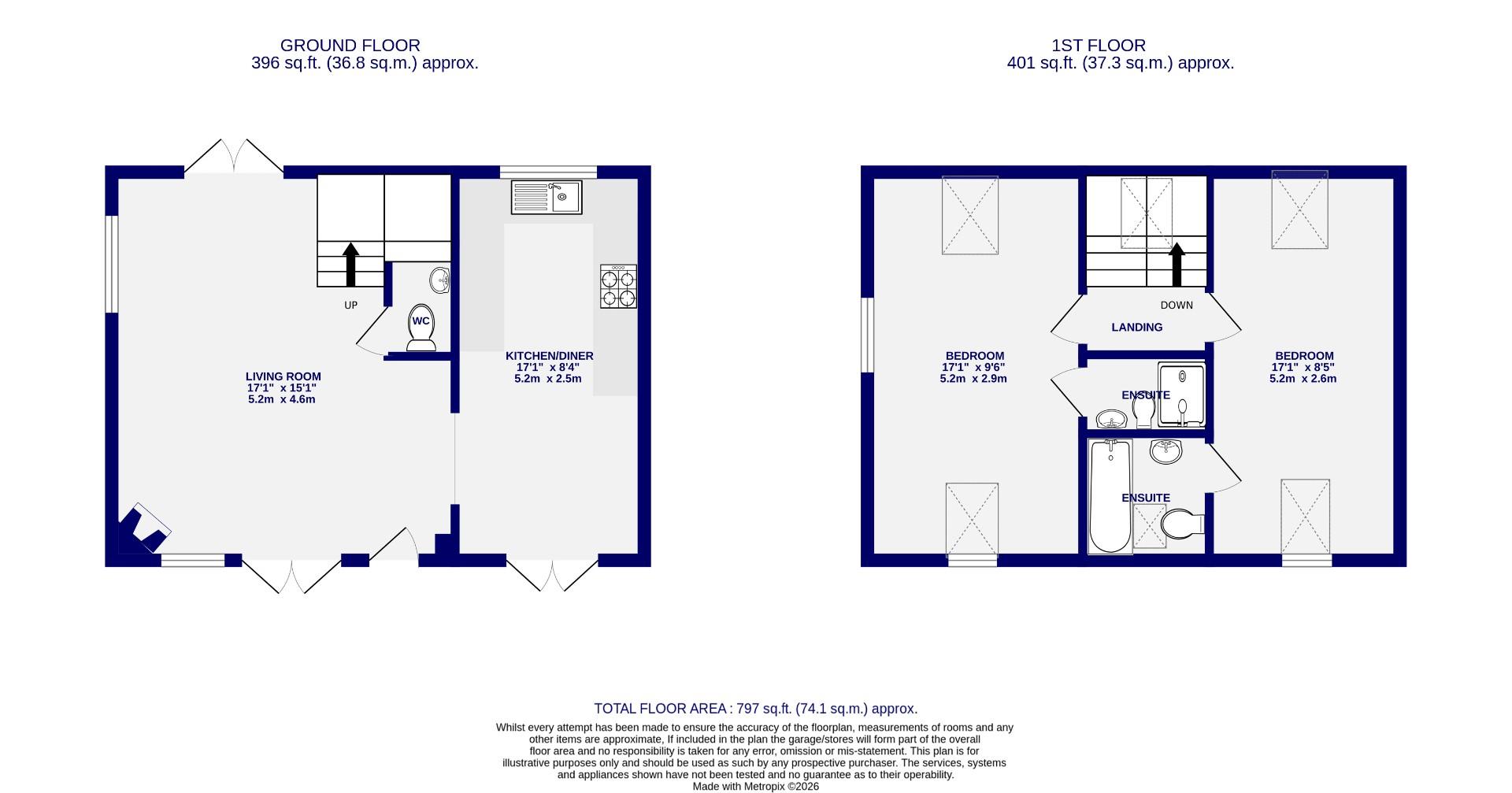 Floorplans For Raithwaite, Sandsend, North Yorkshire