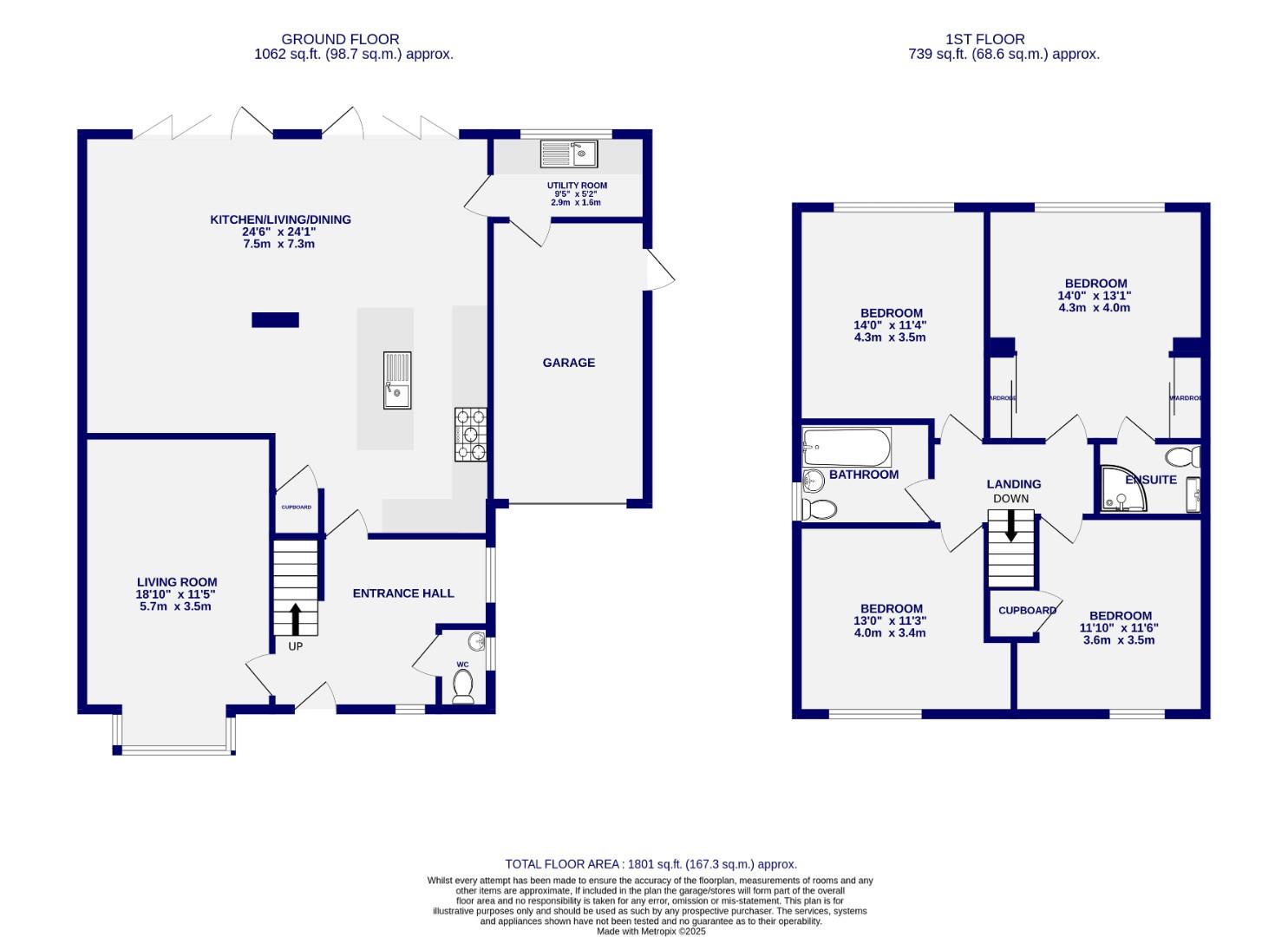 Floorplans For Deans Close, Bishopthorpe, York