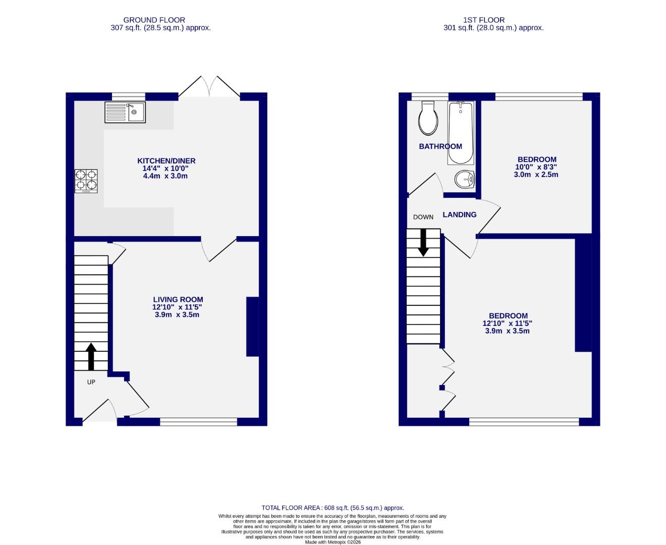 Floorplans For Keswick Way, Huntington, York