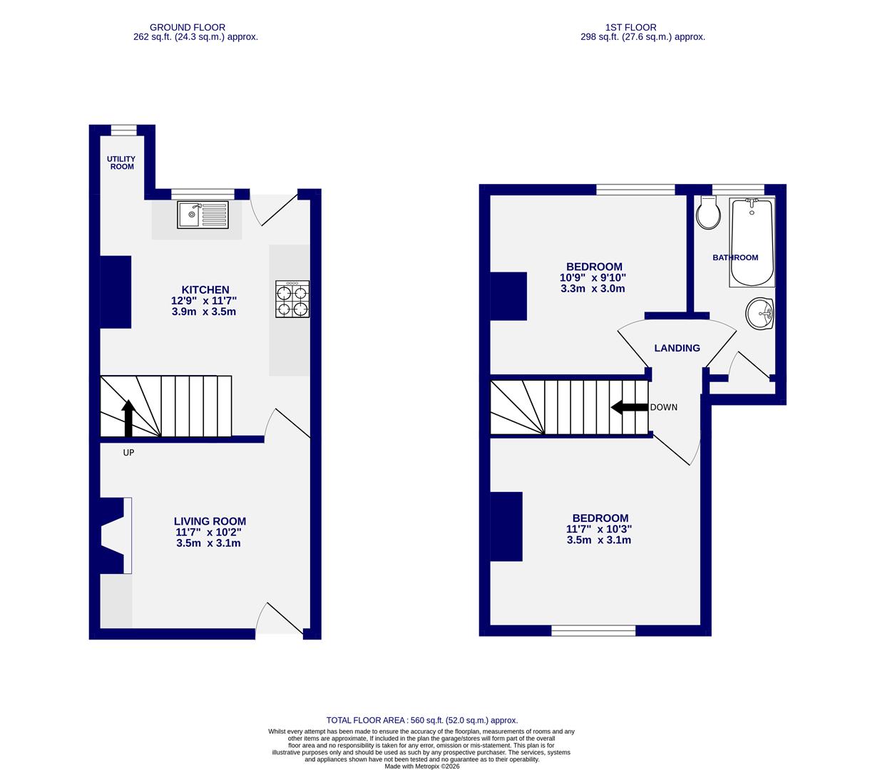 Floorplans For Hawthorn Street, Heworth, York, YO31 0XP