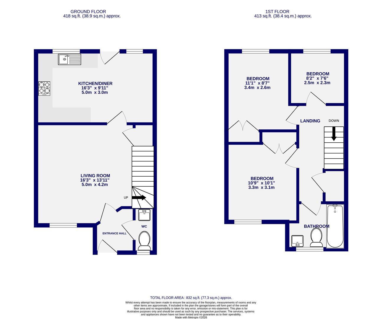 Floorplans For Exelby Court, Acomb, York, YO26 5TG