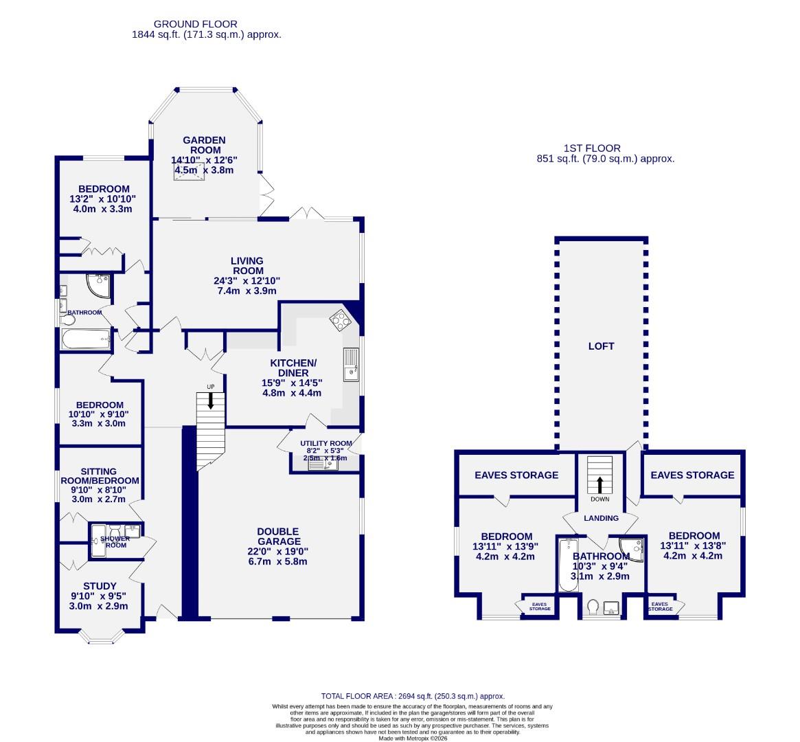 Floorplans For Top Lane, Copmanthorpe, York