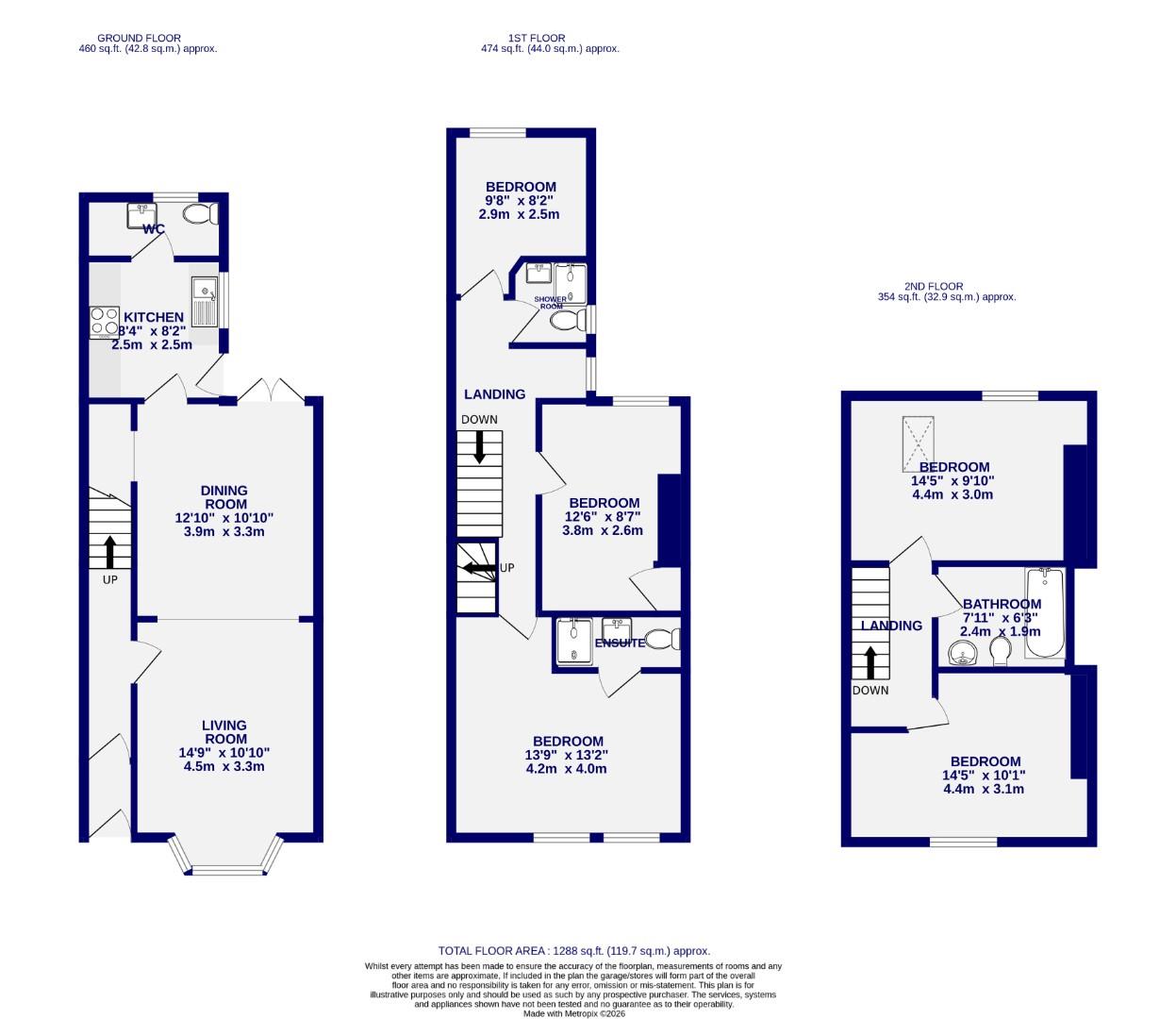 Floorplans For Earlsborough Terrace, York