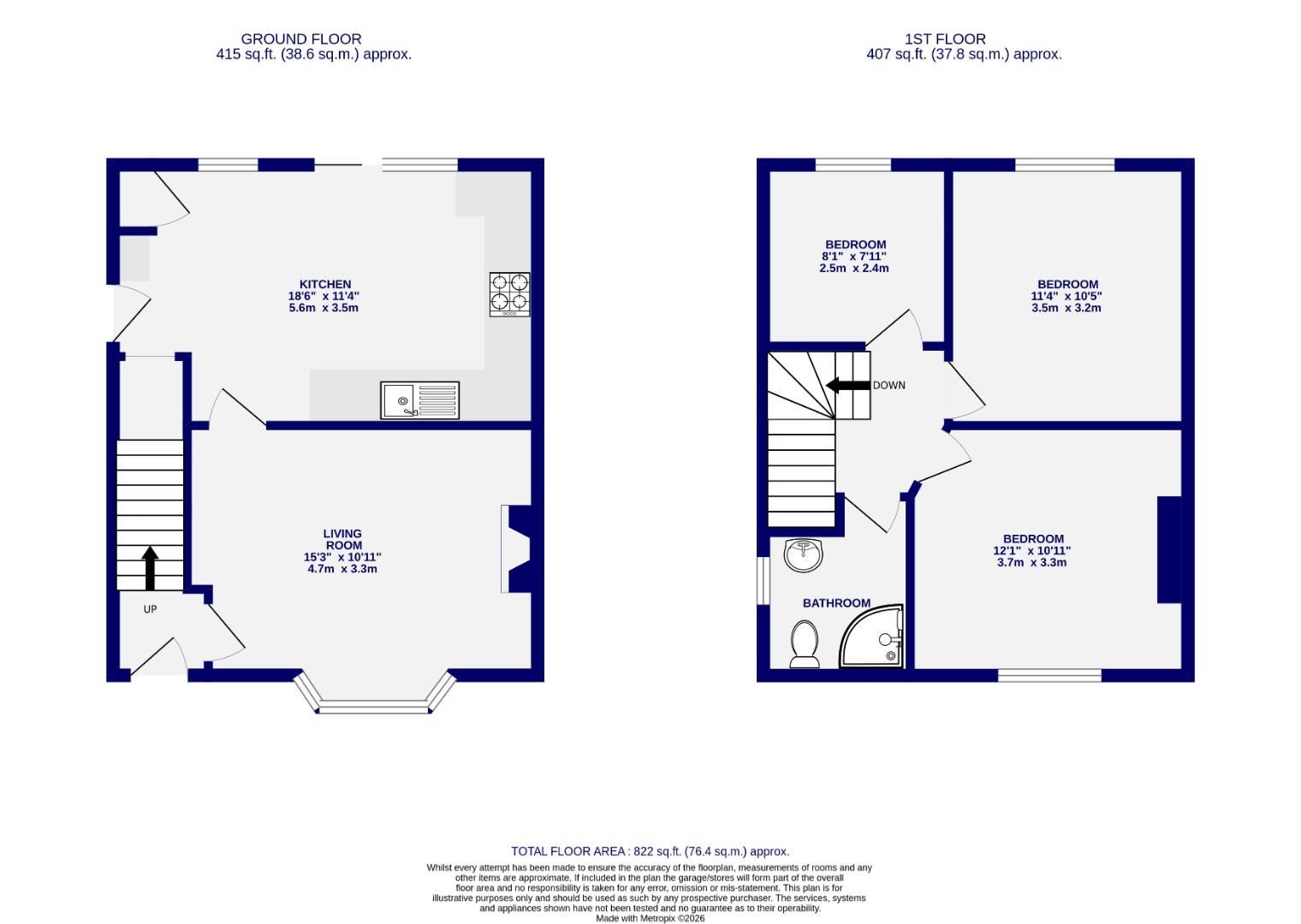 Floorplans For Rowntree Avenue, York