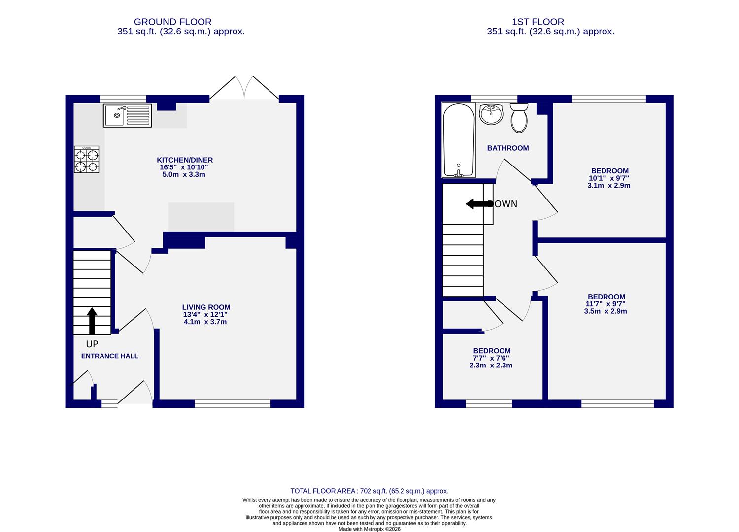 Floorplans For Kirklands, Strensall, York, YO32 5WX
