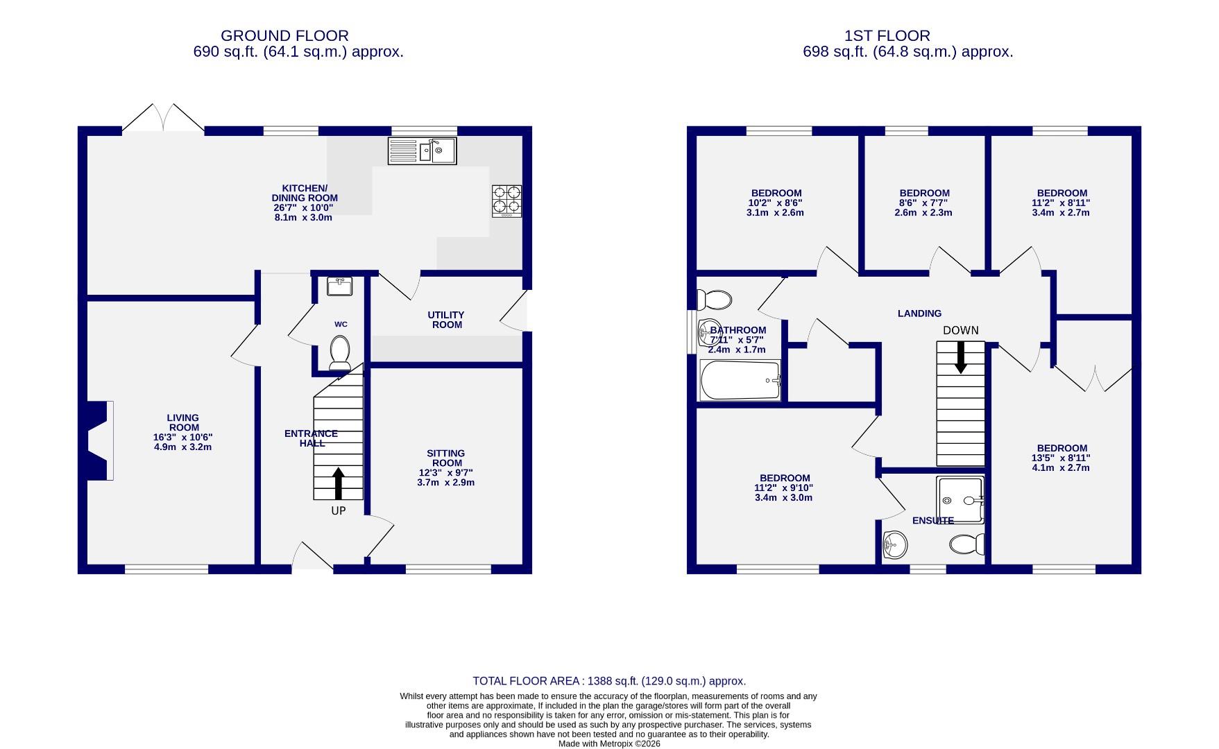 Floorplans For Windmill Meadows, Wilberfoss, York