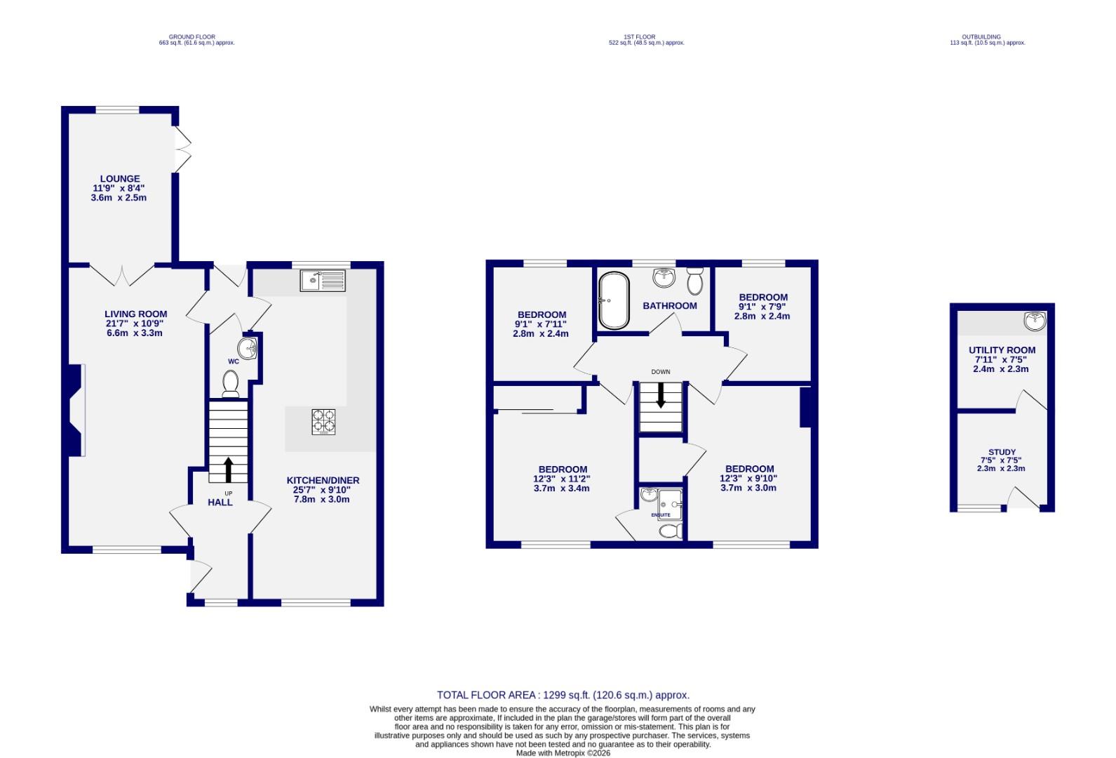 Floorplans For Moor Lane, Copmanthorpe, York
