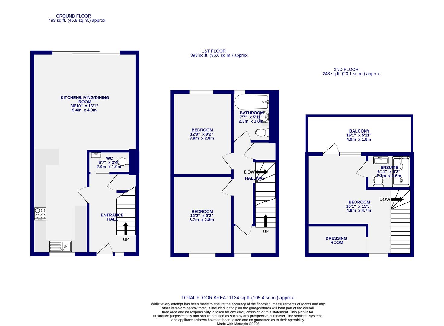 Floorplans For Dennings Mews, Wigginton Road, York
