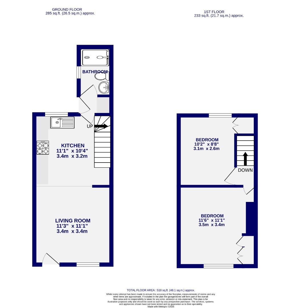 Floorplans For Brunswick Street, South Bank, York