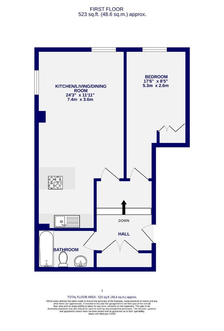 Floorplans For Apartment 1 Castle Chambers, Clifford Street, York, YO1 9RG