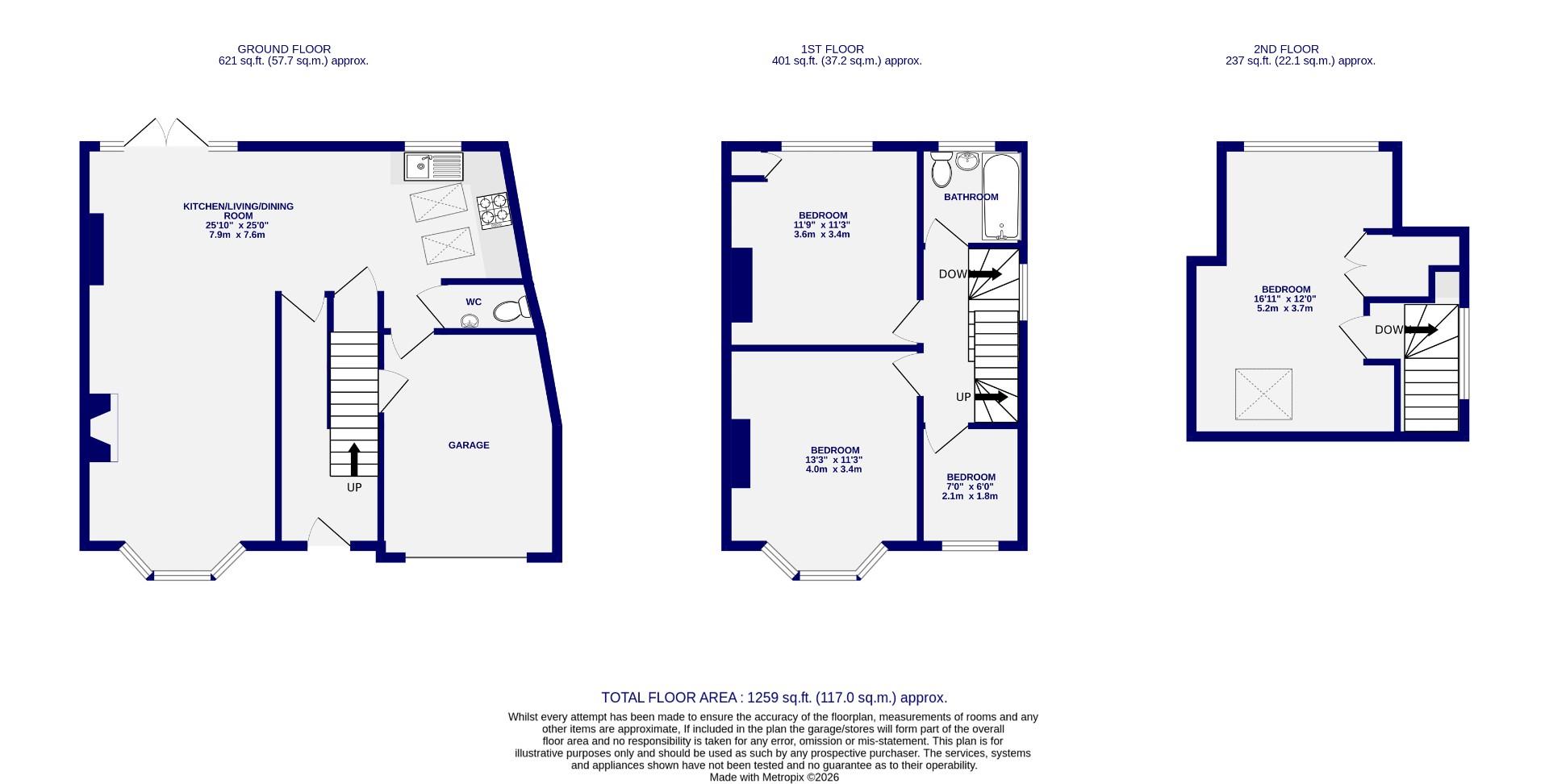 Floorplans For Nunthorpe Crescent, York