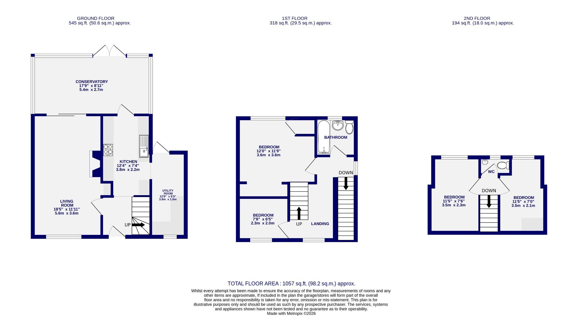 Floorplans For Barkston Avenue, York