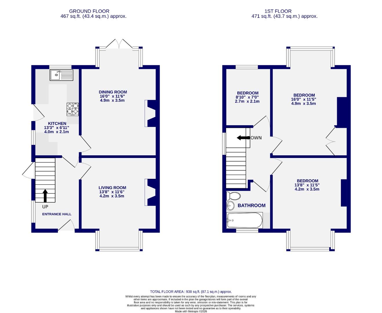 Floorplans For Askham Lane, York