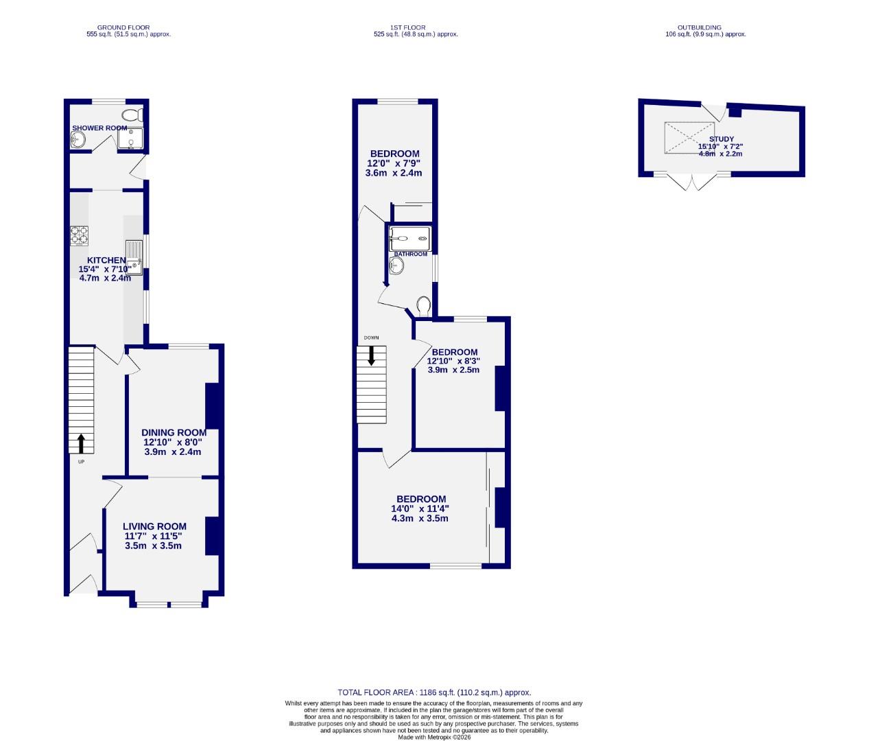 Floorplans For Sycamore Terrace, Off Bootham, York
