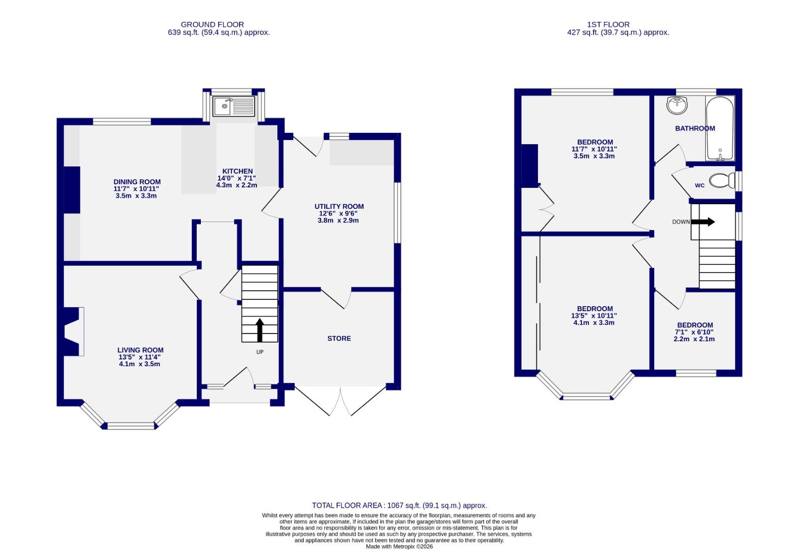 Floorplans For Howe Hill Close, York