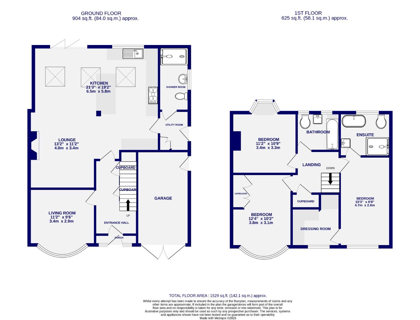 Floorplans For Villa Grove, Heworth, York